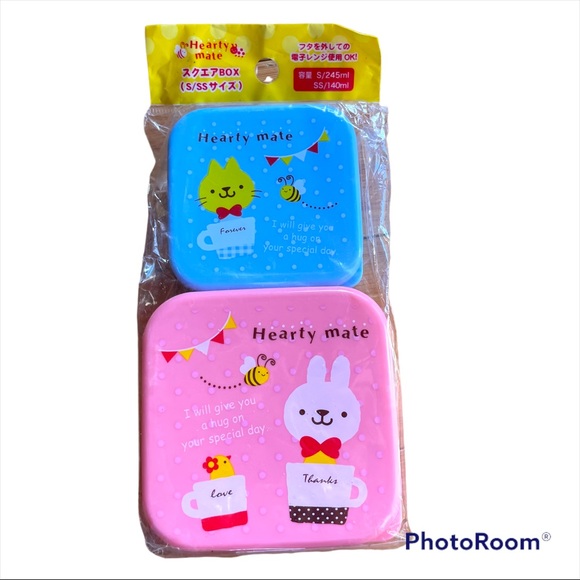 Hearty Mate Kids Back to School Tupperware Lunchbox container pack of 2 - Picture 2 of 6